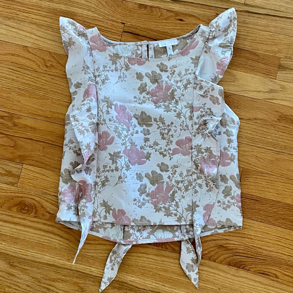 Leith Floral Ruffle Sleeveless Top - Picture 9 of 9